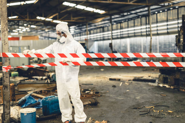Professional Biohazard Cleanup technician working in Dyer, IN
